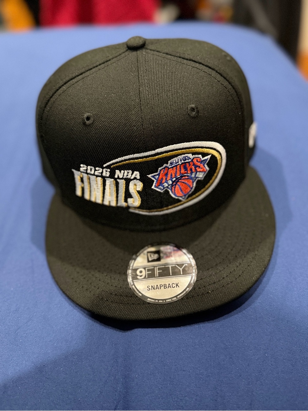 New Era 2025 knicks NBA Finals Black 9FIFTY Snapback Hat